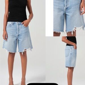 Agolde "Stella" Light Blue Denim Shorts